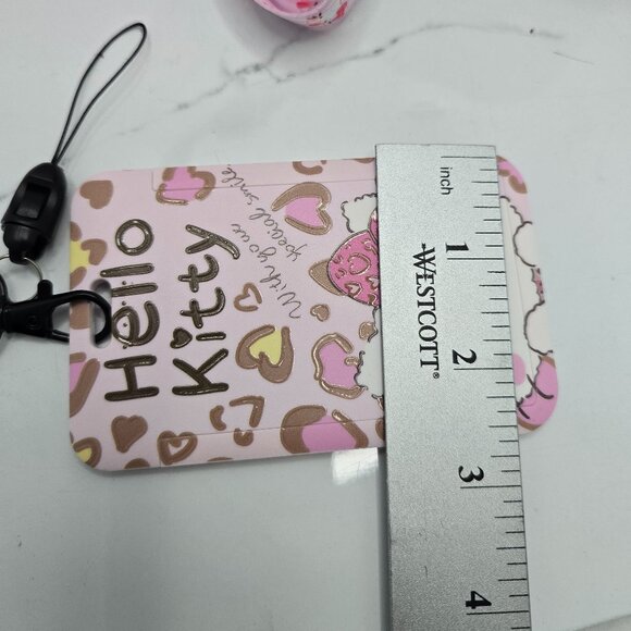 Hello Kitty | pastel pink kawaii I.D. card holder lanyard key-chain - Picture 7 of 8